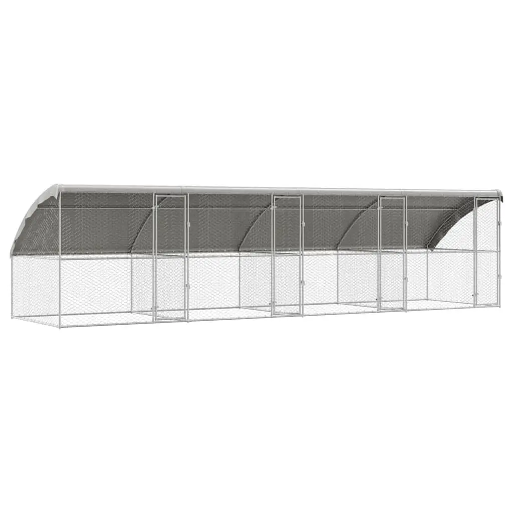 4-Piece Dog Kennel with Galvanised Steel Frame