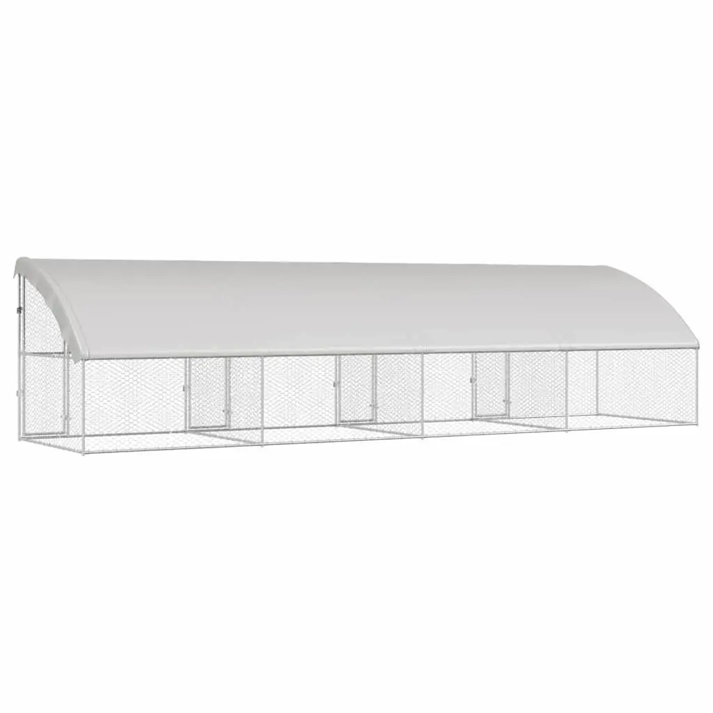 4-Piece Dog Kennel with Galvanised Steel Frame