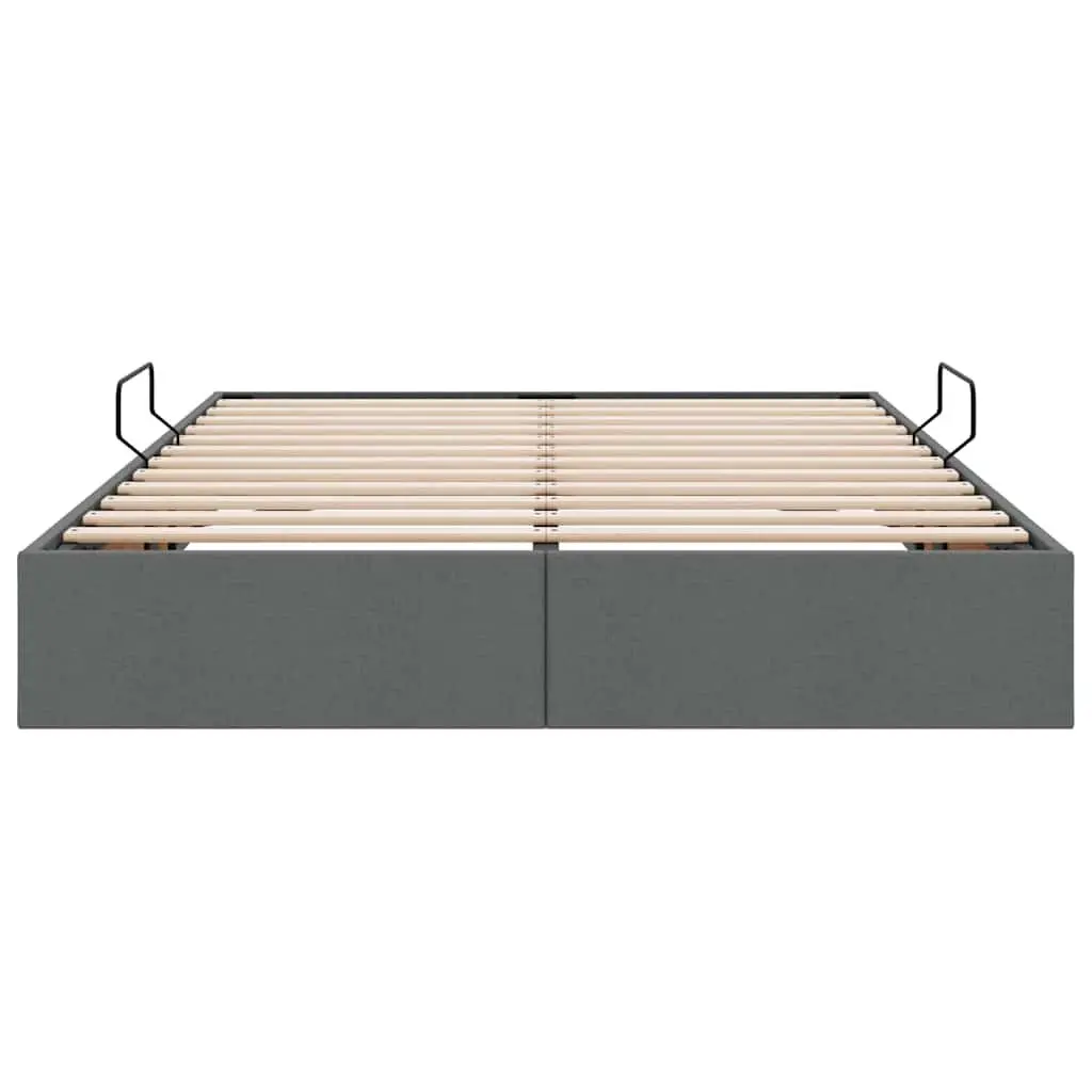 Storage Bed Metal 153x203cm Grey