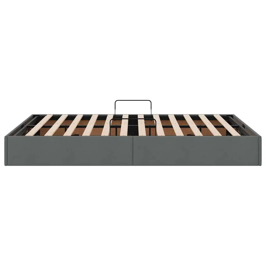 Storage Bed Metal 153x203cm Grey