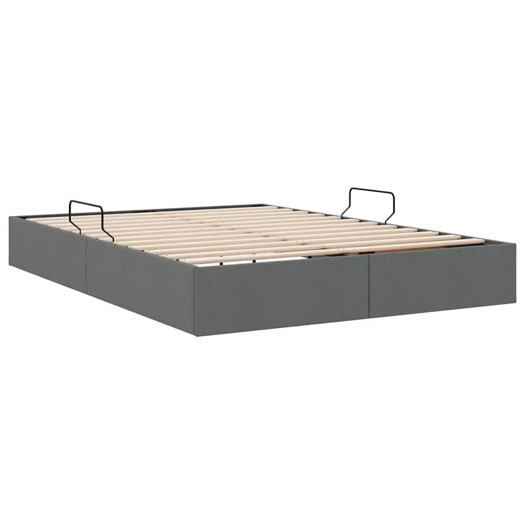 Storage Bed Metal 153x203cm Grey
