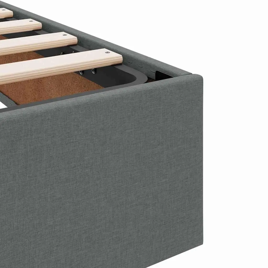 Storage Bed Metal 153x203cm Grey
