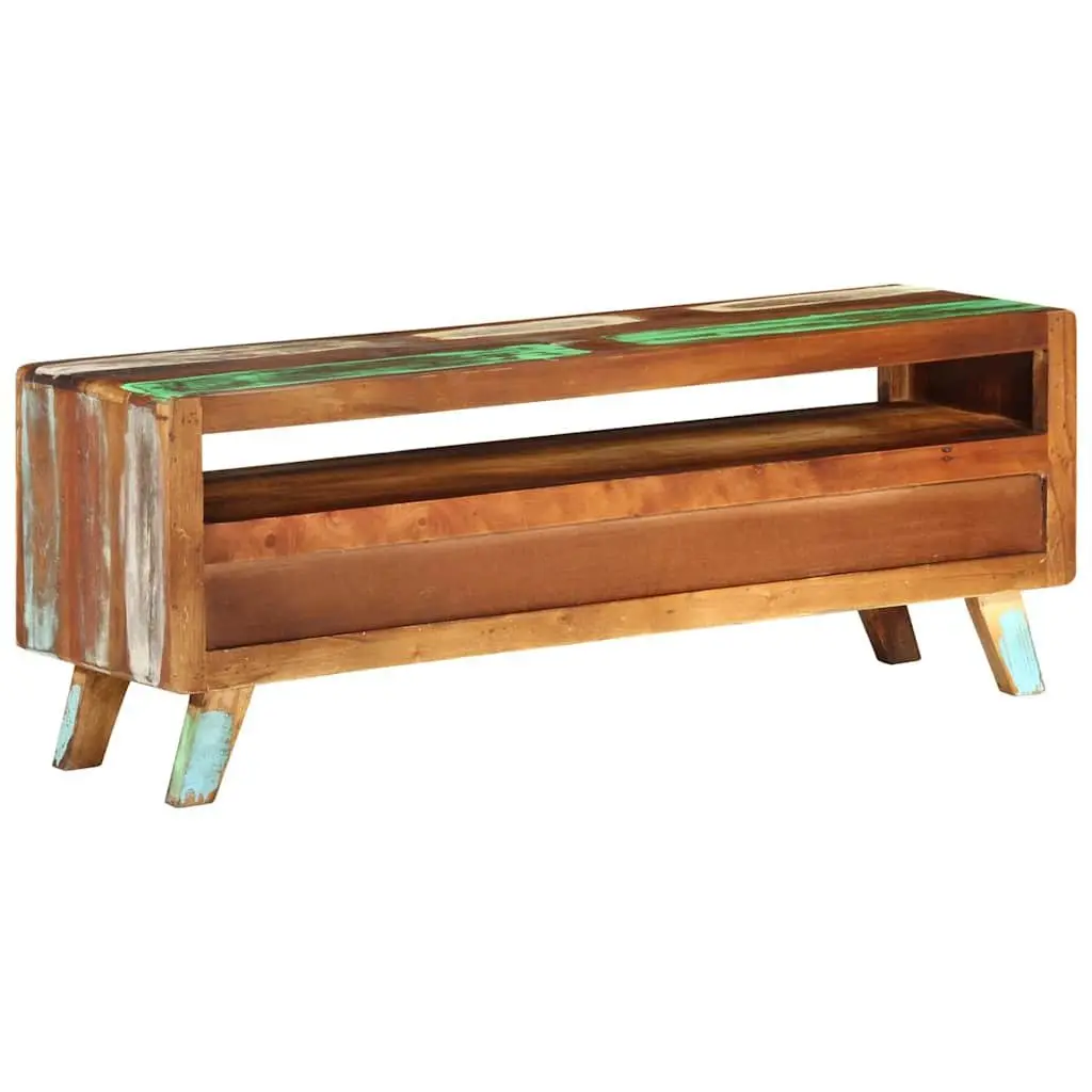 Multicolour TV Cabinet Made from Reclaimed Wood 110x30x40 cm