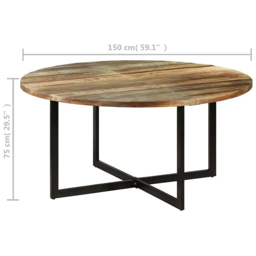 Solid Reclaimed Wood Dining Table 150x75 cm Brown