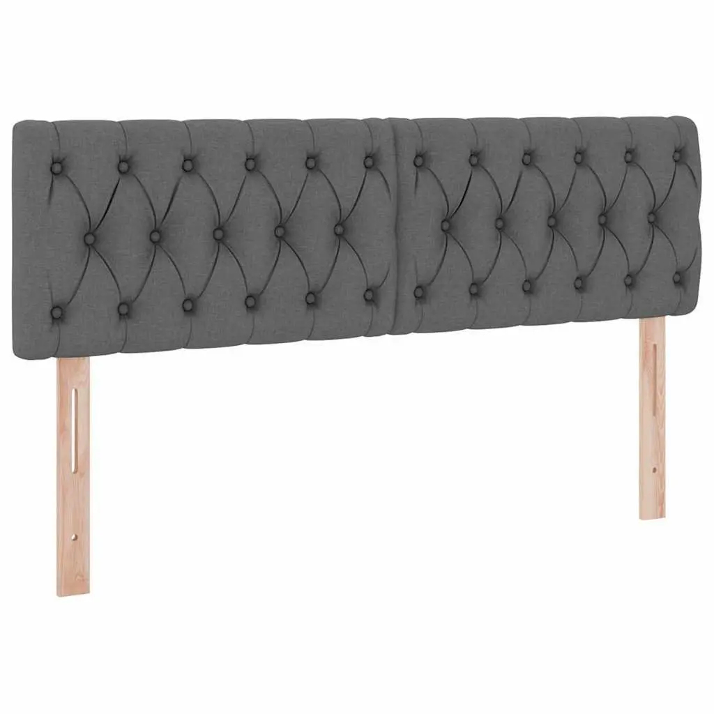 LED Storage Bed with Mattress in Dark Grey 152 x 203 cm