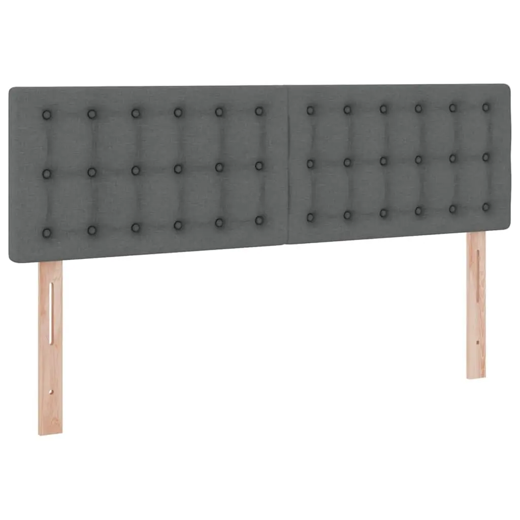 LED Storage Bed with Mattress Dark Grey 152x203cm Frame