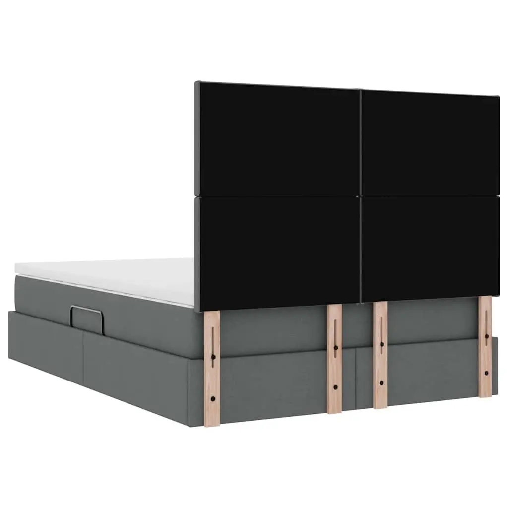 Grey Storage Bed with Hydraulic Lift Mechanism