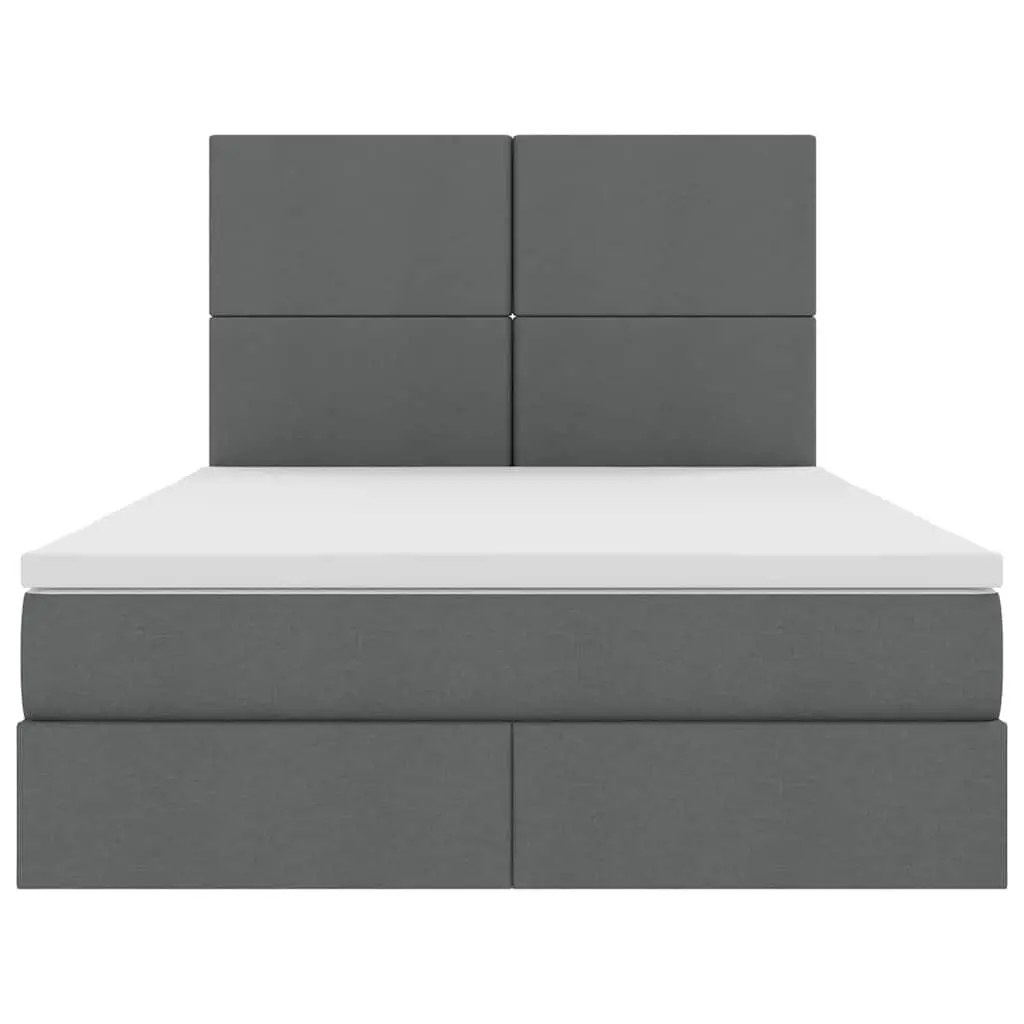 Grey Storage Bed with Hydraulic Lift Mechanism