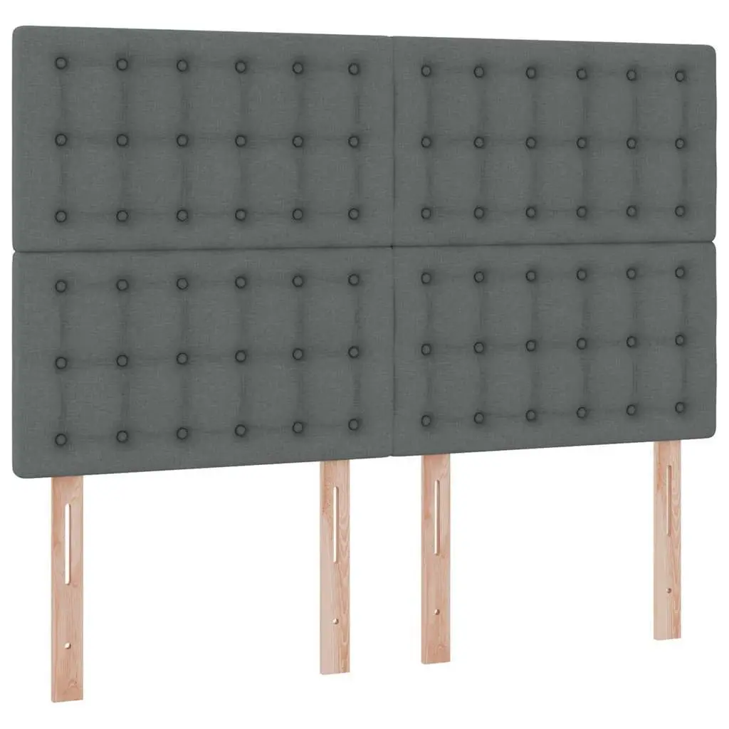 Grey Storage Bed with Hydraulic Lift Headboard 153 x 203 cm