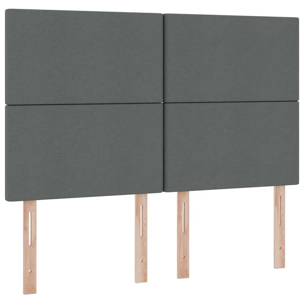 Dark Grey LED Storage Bed with Mattress 152 x 203 cm