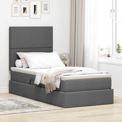 Modern Storage Bed with USB LED Lights and Mattress