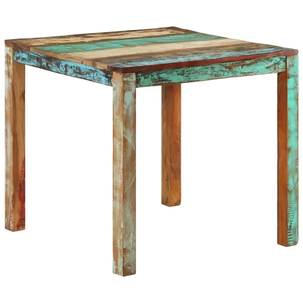 Dining Table 82x80x76 cm Handmade Solid Reclaimed Wood Rustic Kitchen Furniture