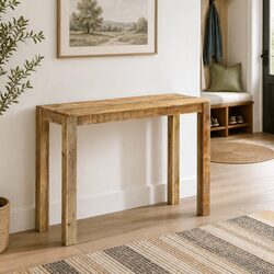 Rustic Console Table with Unique Wood Grains