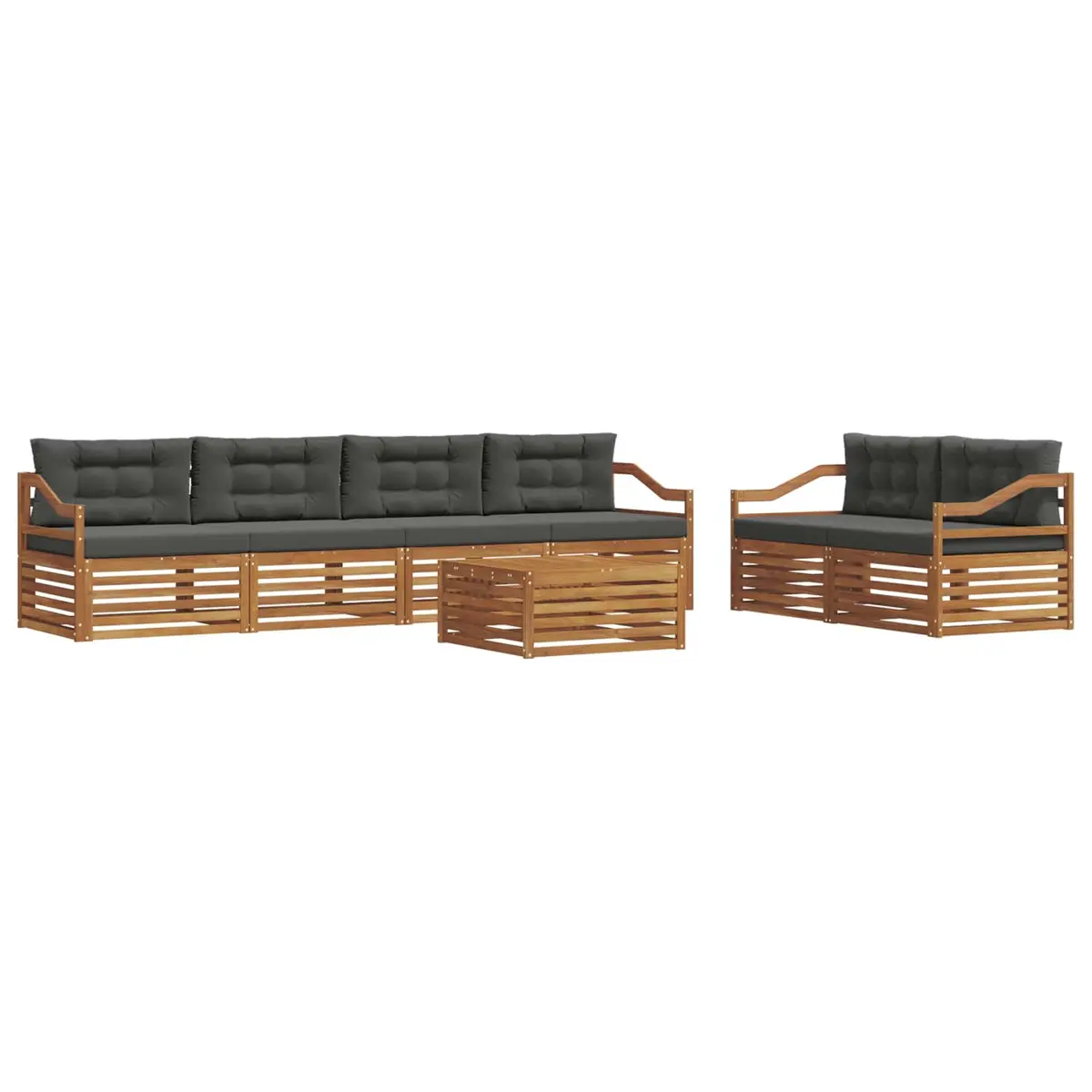 7 Piece Outdoor Sofa Set for Garden with Cushions