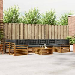 8-Piece Outdoor Sofa Set with Solid Acacia Wood