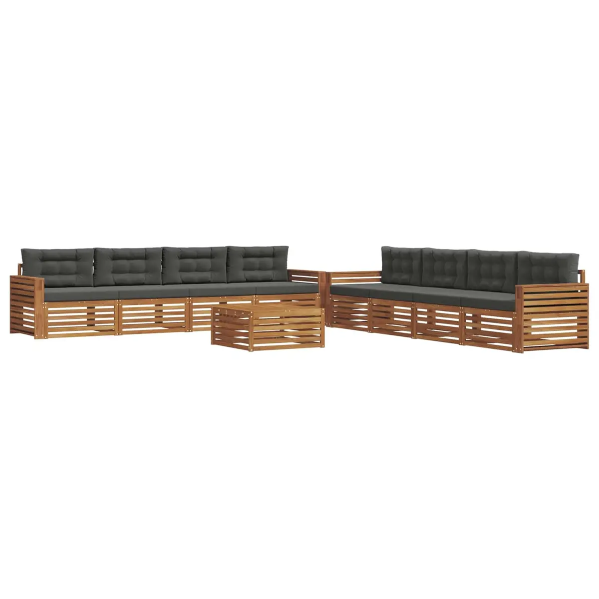 9-Piece Outdoor Sofa Set for Garden Use