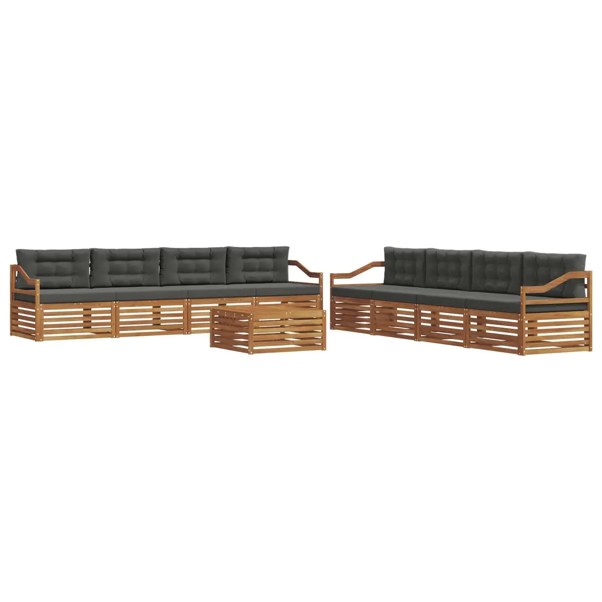 9-Piece Modular Outdoor Sofa Set in Anthracite