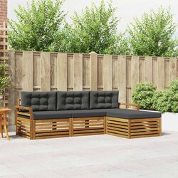 Premium Outdoor Sofa Set - Natural Anthracite Acacia