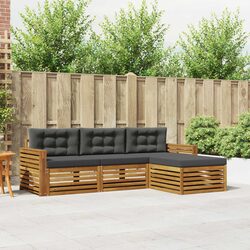 Durable Modular Outdoor Sofa Set in Natural Anthracite