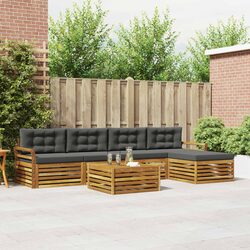 Stylish 6-Piece Modular Outdoor Sofa Set with Cushions
