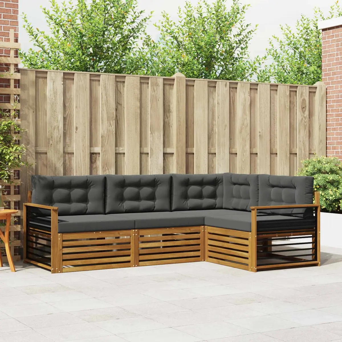 4-Piece Outdoor Sofa Set with Cushions for Patios
