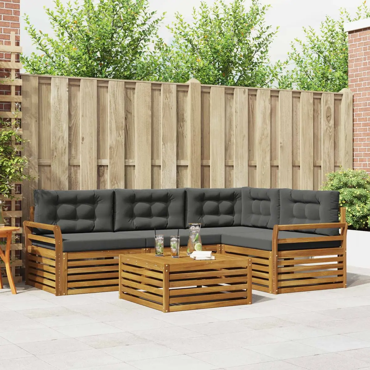 5-Piece Outdoor Sofa Set with Cushions