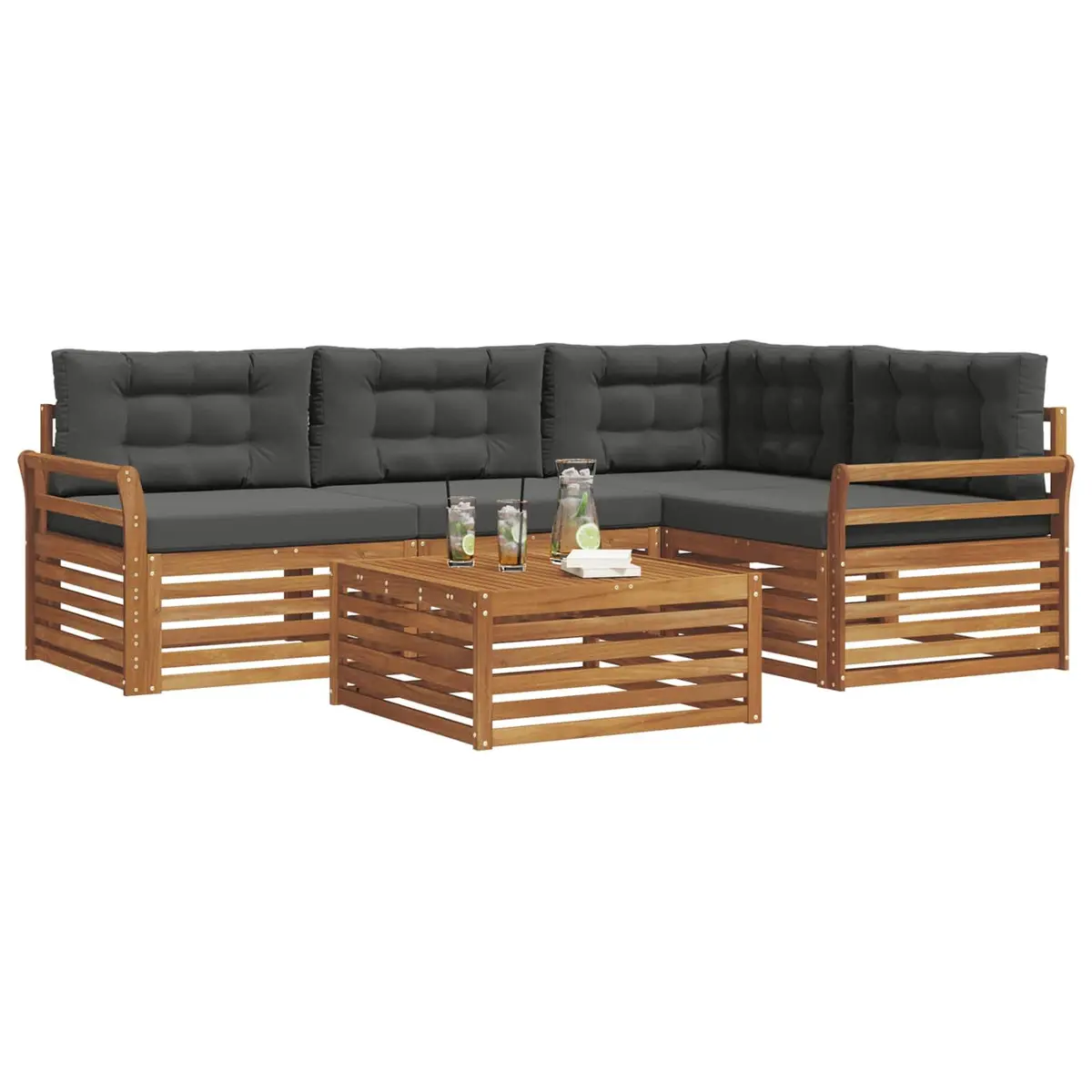 5-Piece Outdoor Sofa Set with Cushions