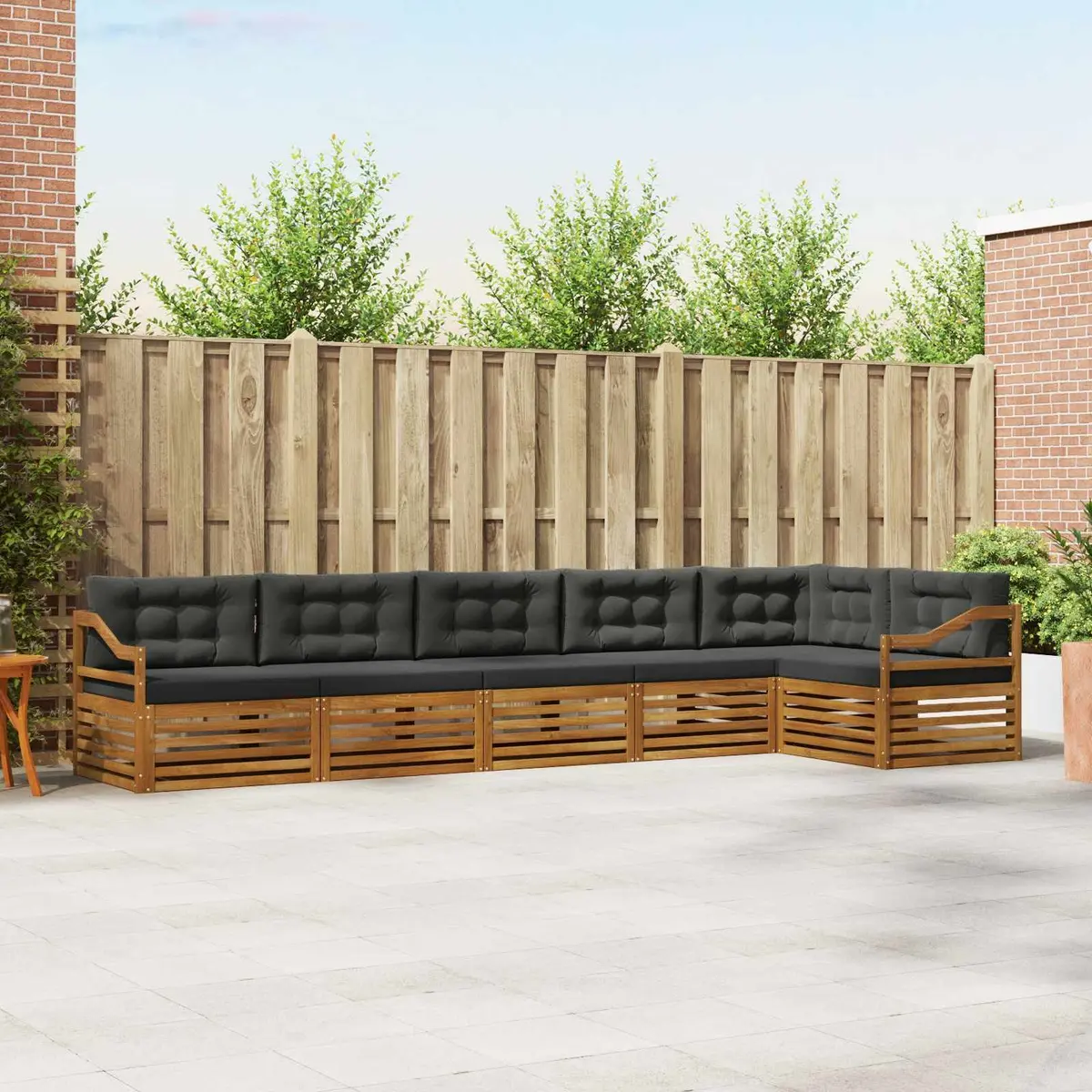 6-Piece Modular Outdoor Sofa Set with Cushions