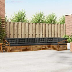 Stylish 6-Piece Modular Outdoor Sofa Set with Cushions