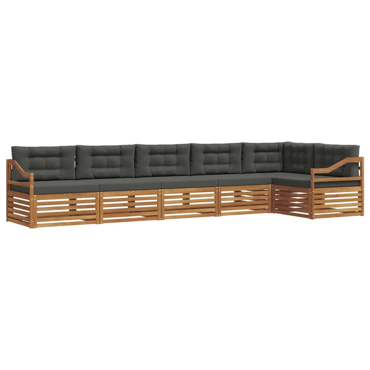 6-Piece Modular Outdoor Sofa Set with Cushions