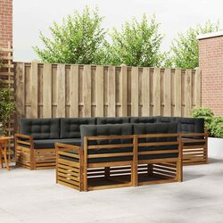 Durable 7-Piece Acacia Wood Outdoor Sofa Set