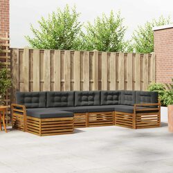 Sturdy 6-Piece Outdoor Sofa Set for Garden Lounging