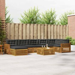8-Piece Modular Garden Sectional Sofa Set with Cushions