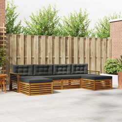Premium Outdoor Sectional Sofa Set - 6 Piece Modular Furniture