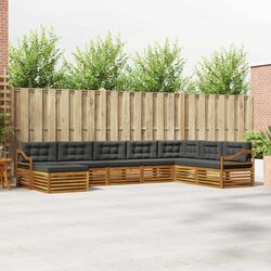 Sturdy 8-Piece Modular Outdoor Sofa Set in Anthracite