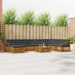 Premium Outdoor Sectional Sofa Set 9 Pieces Anthracite