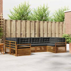 Premium 6 Piece Outdoor Sofa Set with Acacia Wood