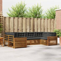 Premium Outdoor Sofa Set with 6 Pieces in Acacia Wood