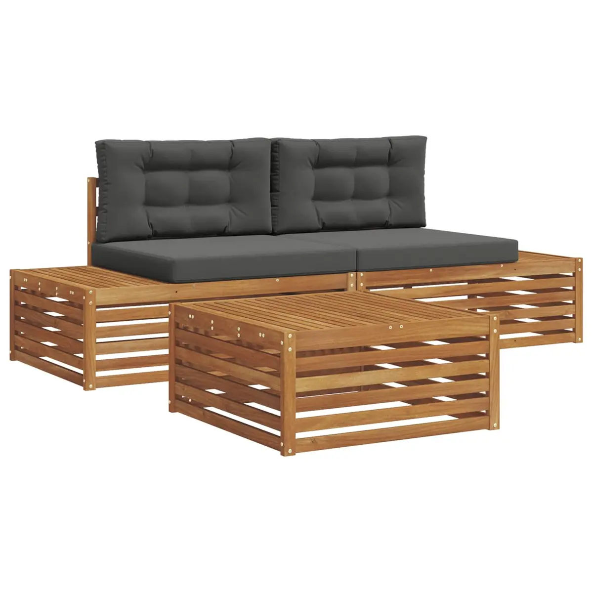 3-Piece Outdoor Sectional Sofa Set with Cushions