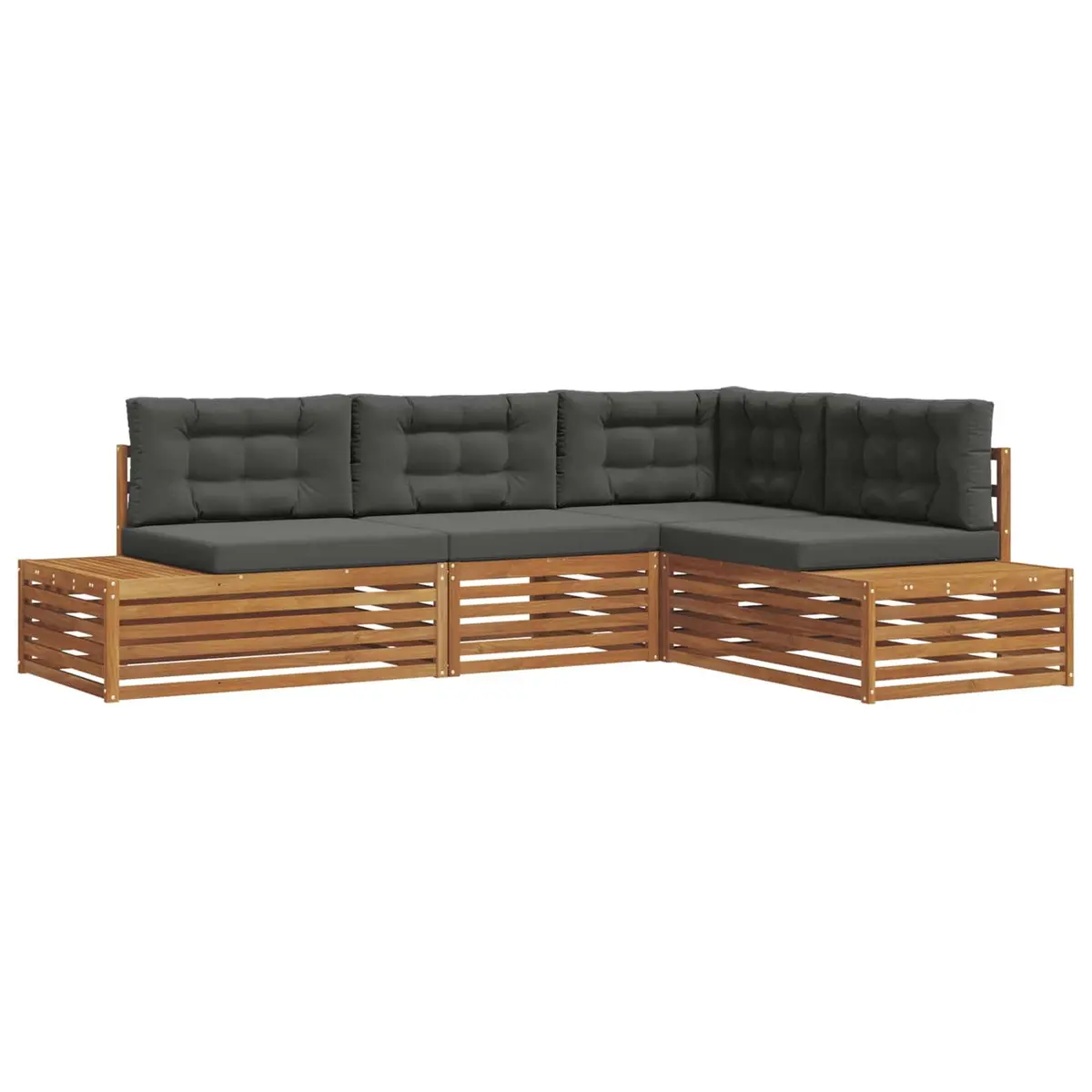 4-Piece Modular Outdoor Sofa Set with Cushions