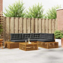 5-Piece Outdoor Sectional Sofa Set with Cushions