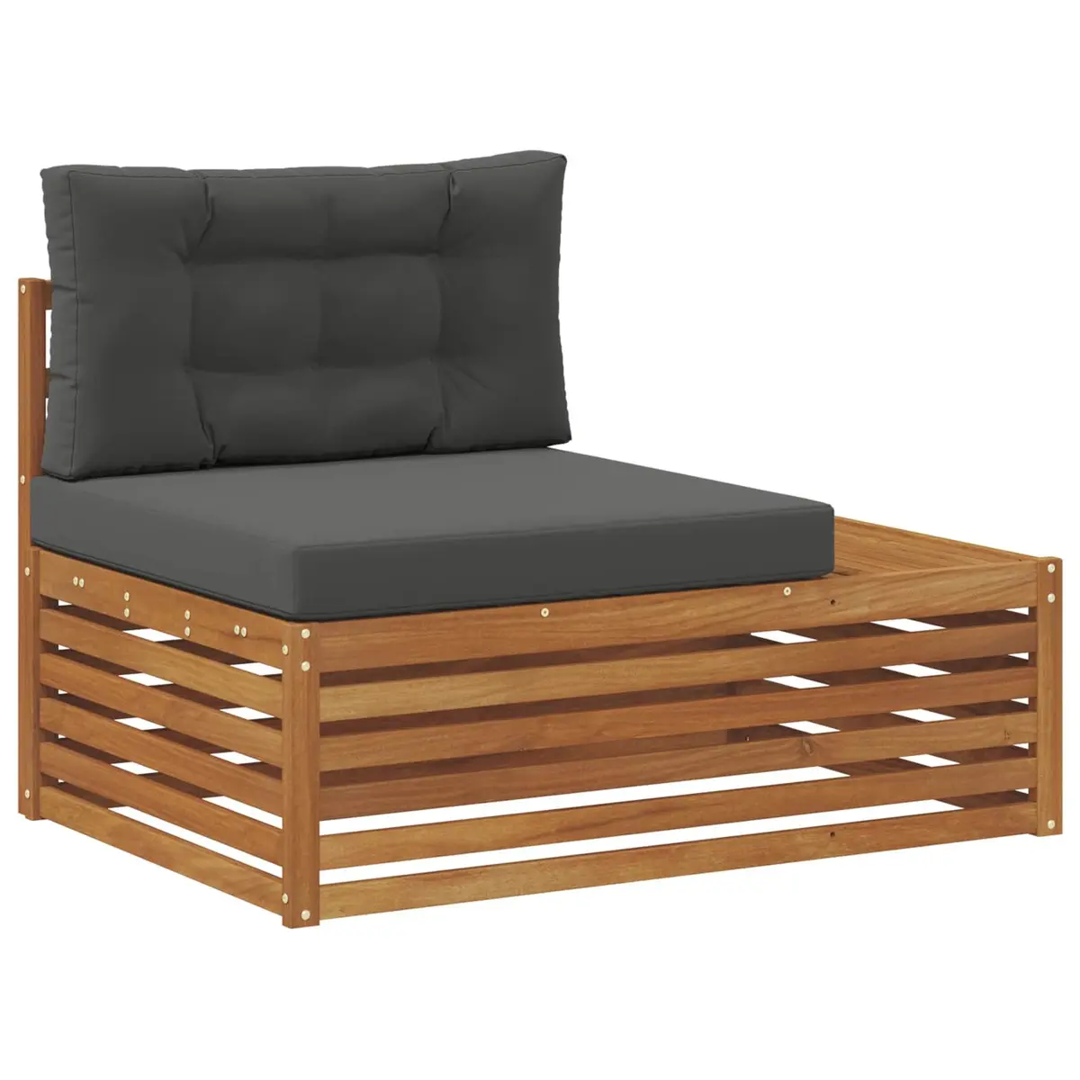 Outdoor Sofa Set Solid Acacia Wood 8 Piece Brown