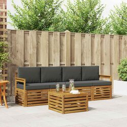 5-Piece Garden Sofa Set with Solid Acacia Wood