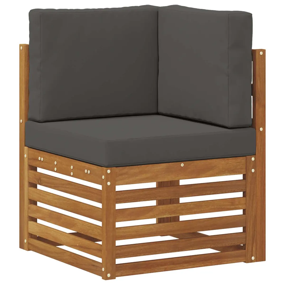 Outdoor Sofa Set Solid Acacia Wood 8 Piece Natural Anthracite Modern Lounge Patio