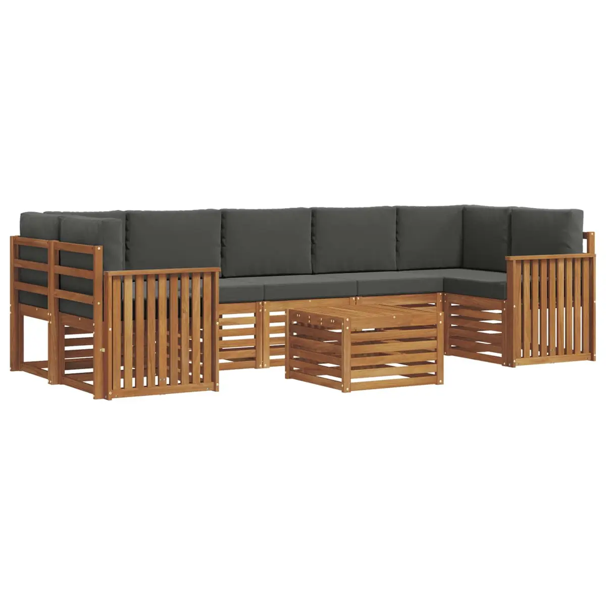 8-Piece Outdoor Sofa Set with Solid Acacia Wood