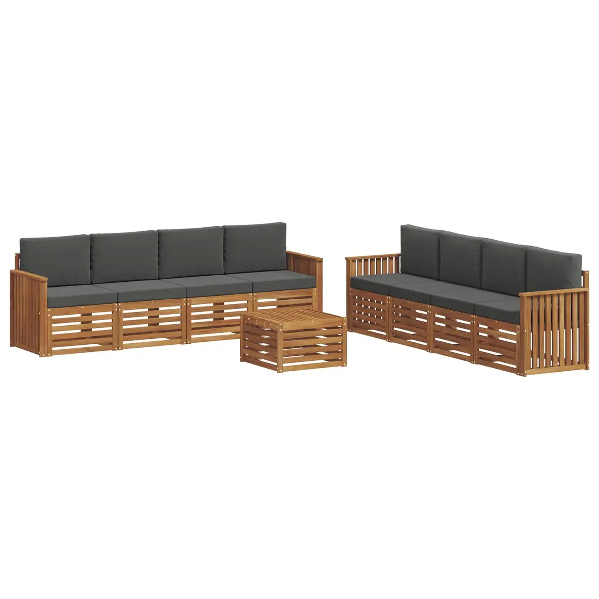 9-Piece Modular Lounge Set for Outdoor Relaxation