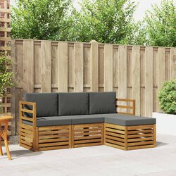 Premium 4-Piece Outdoor Sofa Set with Cushions