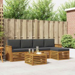 Premium 6-Piece Outdoor Sofa Set with Cushions