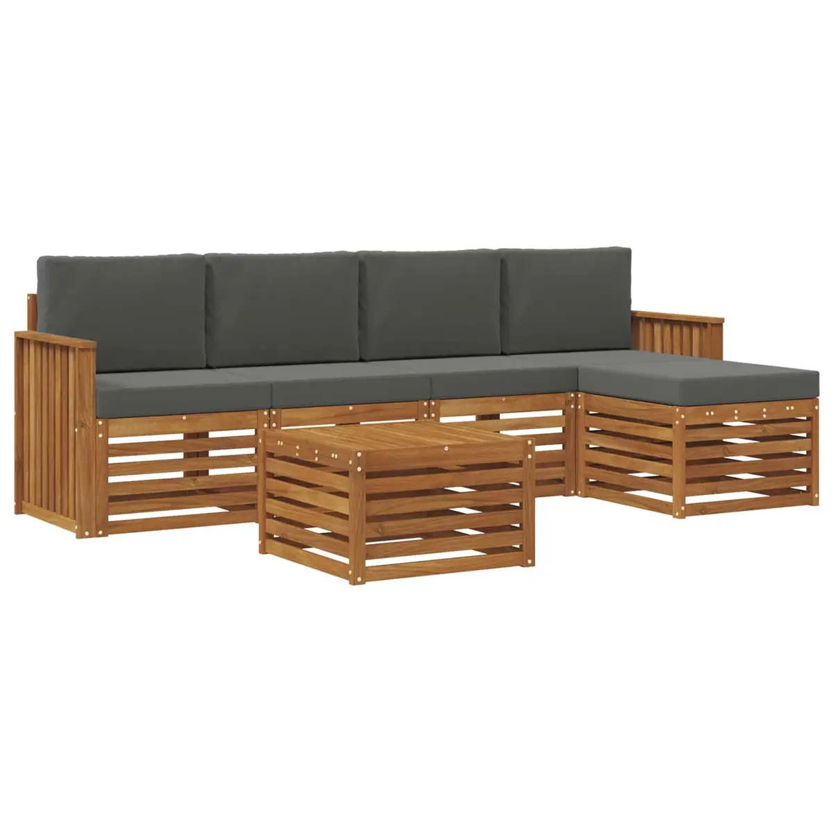 6-Piece Outdoor Sofa Set with Cushions