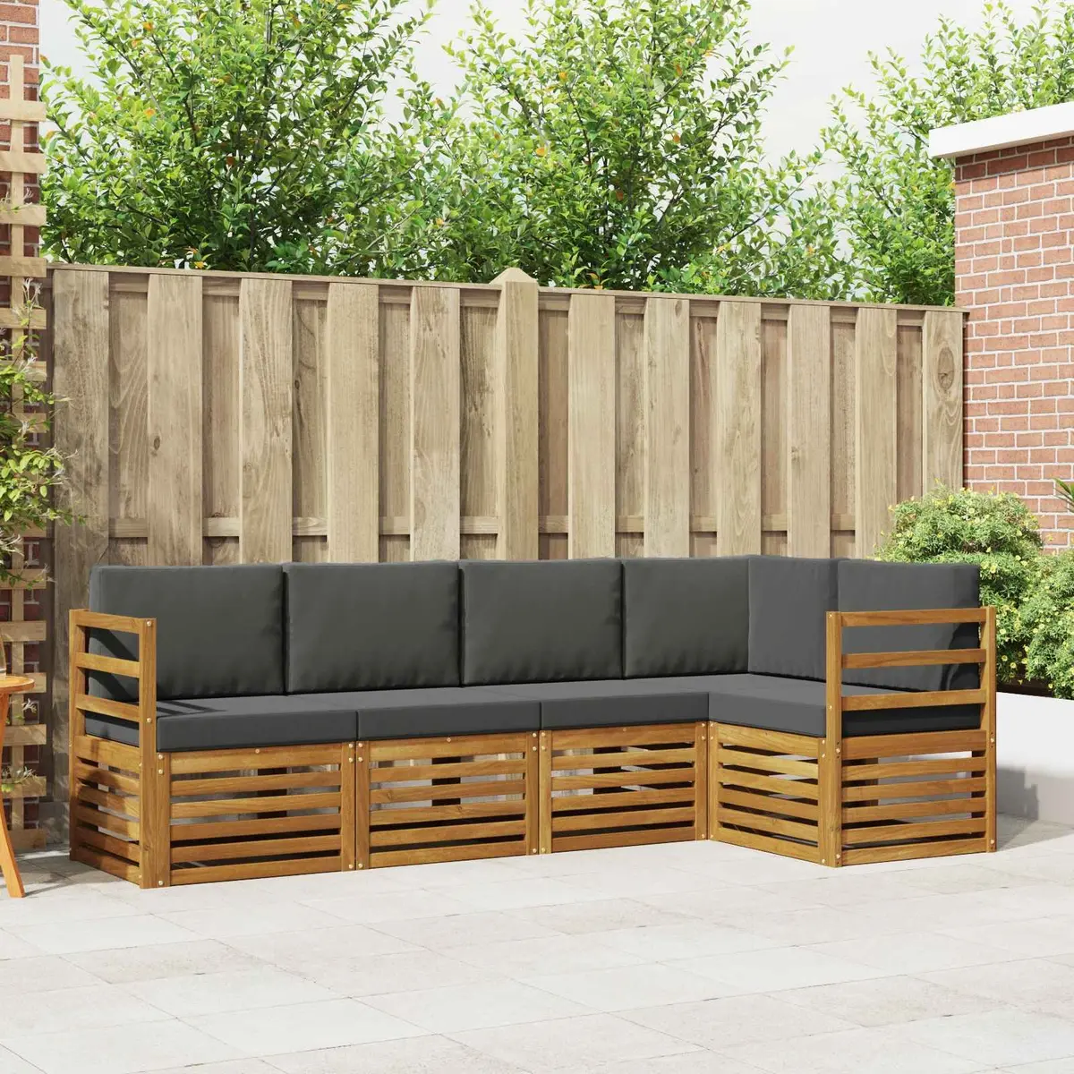 5 Piece Modular Sectional Sofa Set for Outdoors